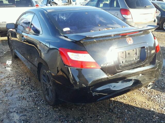 2HGFG21567H700656 - 2007 HONDA CIVIC SI BLACK photo 3