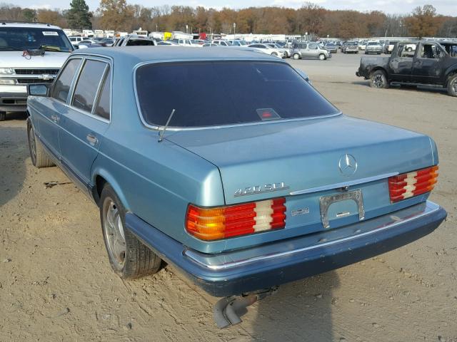 WDBCA35E6MA574715 - 1991 MERCEDES-BENZ 420 SEL BLUE photo 3