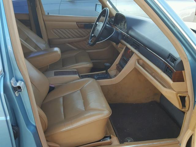 WDBCA35E6MA574715 - 1991 MERCEDES-BENZ 420 SEL BLUE photo 5