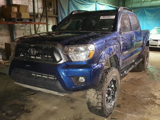 3TMLU4EN4FM193076 - 2015 TOYOTA TACOMA DOU BLUE photo 2