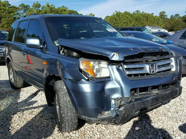 5FNYF28537B014693 - 2007 HONDA PILOT EXL GREEN photo 1