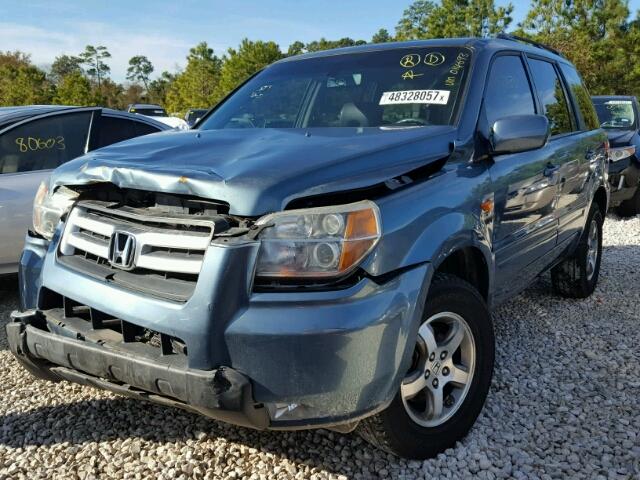 5FNYF28537B014693 - 2007 HONDA PILOT EXL GREEN photo 2