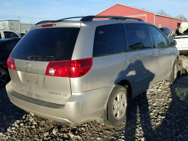 5TDZA23C46S433445 - 2006 TOYOTA SIENNA CE SILVER photo 4