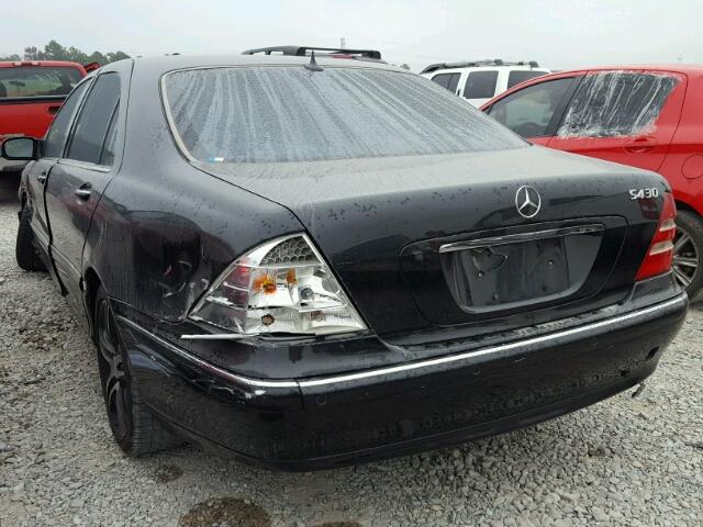 WDBNG70J4YA054750 - 2000 MERCEDES-BENZ S 430 BLACK photo 3