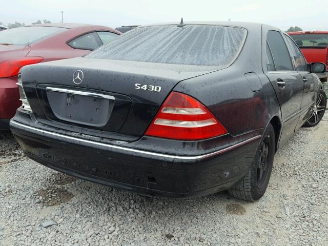 WDBNG70J4YA054750 - 2000 MERCEDES-BENZ S 430 BLACK photo 4