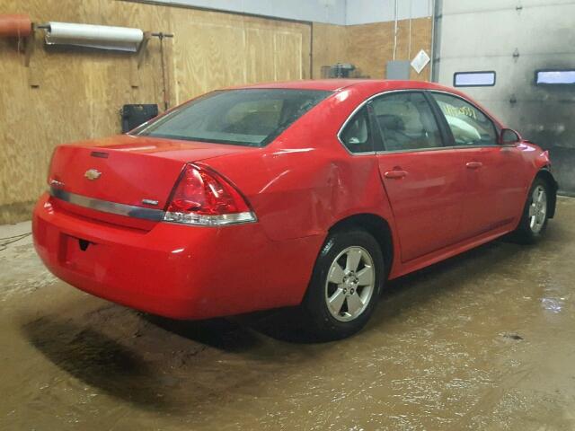 2G1WB5EK2A1133207 - 2010 CHEVROLET IMPALA LT RED photo 4