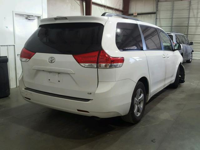 5TDKK3DC4BS130517 - 2011 TOYOTA SIENNA LE WHITE photo 4