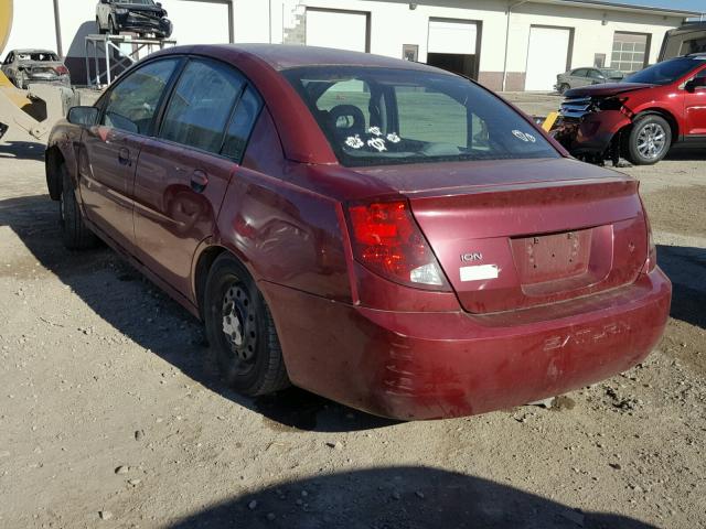 1G8AJ52F24Z168654 - 2004 SATURN ION LEVEL MAROON photo 3