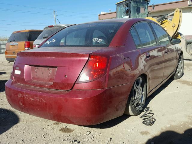 1G8AJ52F24Z168654 - 2004 SATURN ION LEVEL MAROON photo 4