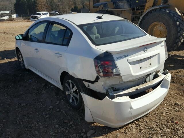 3N1AB6AP8CL627147 - 2012 NISSAN SENTRA 2.0 WHITE photo 3