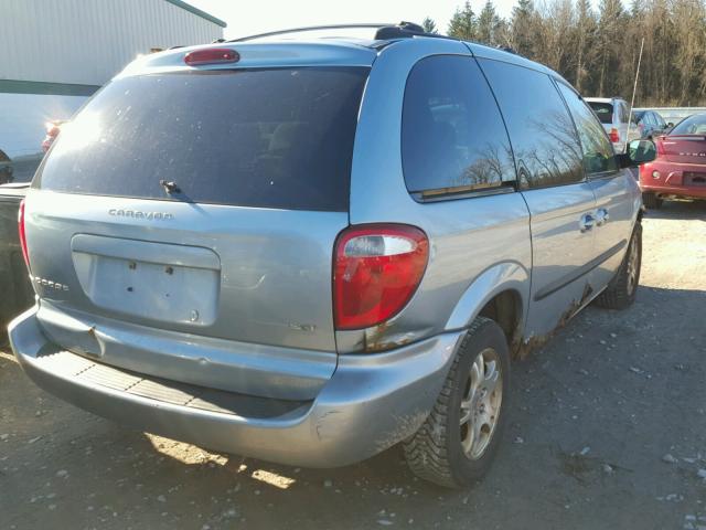 1D4GP45R94B590821 - 2004 DODGE CARAVAN SX BLUE photo 4