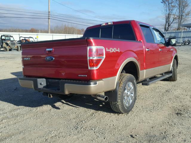 1FTFW1EF8CFC91814 - 2012 FORD F150 SUPER RED photo 4