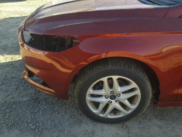 3FA6P0H75ER318491 - 2014 FORD FUSION SE RED photo 9