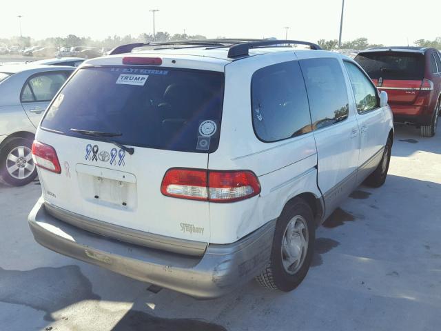 4T3ZF13C12U441264 - 2002 TOYOTA SIENNA LE WHITE photo 4