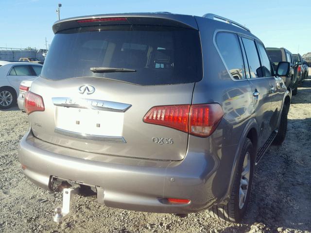 JN8AZ2NE8B9003080 - 2011 INFINITI QX56 GRAY photo 4