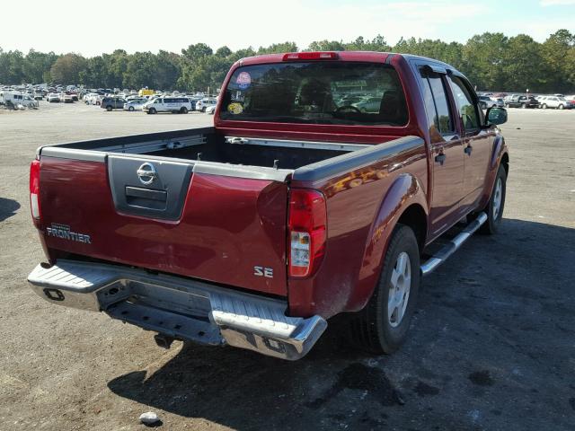 1N6AD07U16C410361 - 2006 NISSAN FRONTIER C RED photo 4