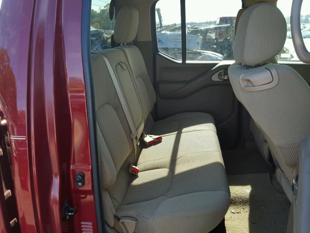 1N6AD07U16C410361 - 2006 NISSAN FRONTIER C RED photo 6