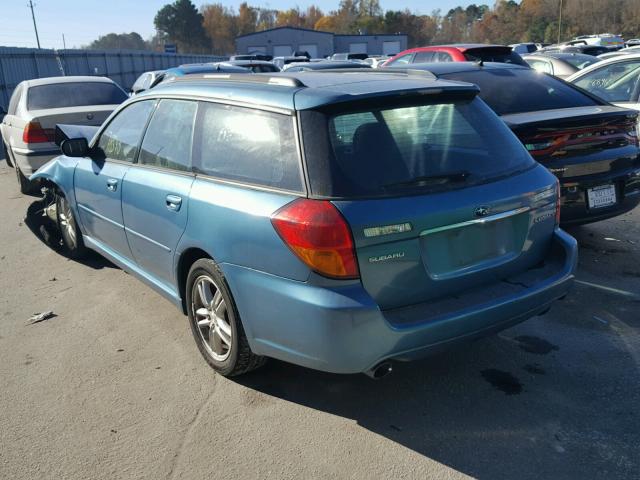 4S3BP616357360582 - 2005 SUBARU LEGACY 2.5 BLUE photo 3