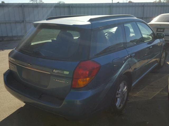 4S3BP616357360582 - 2005 SUBARU LEGACY 2.5 BLUE photo 4