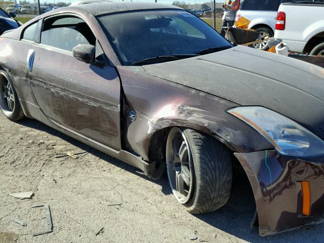 JN1AZ34E53T007971 - 2003 NISSAN 350Z COUPE PURPLE photo 9