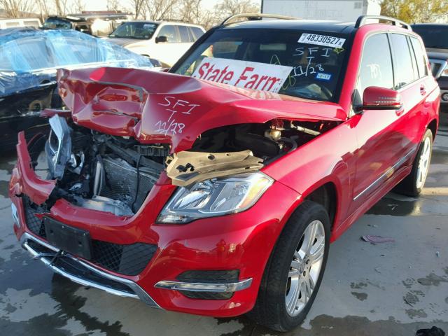 WDCGG5HB5DF951725 - 2013 MERCEDES-BENZ GLK 350 RED photo 2