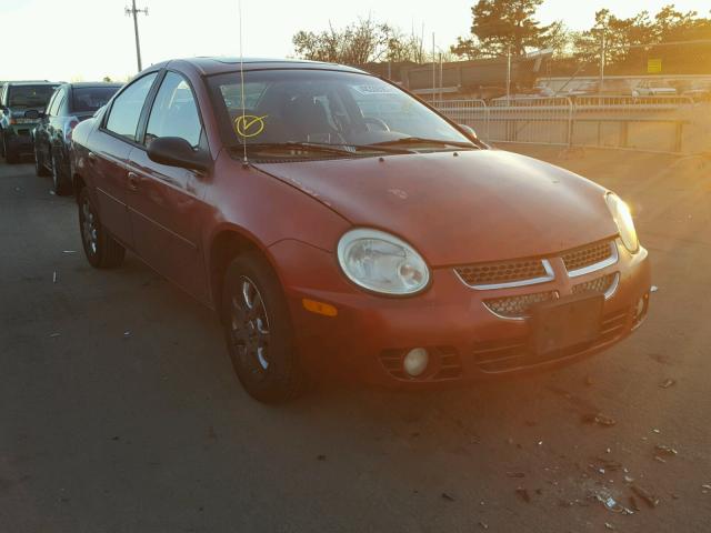 1B3ES56C64D549295 - 2004 DODGE NEON SXT RED photo 1