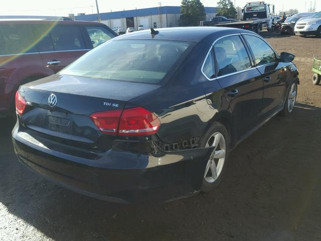 1VWBN7A31CC055455 - 2012 VOLKSWAGEN PASSAT SE BLACK photo 4