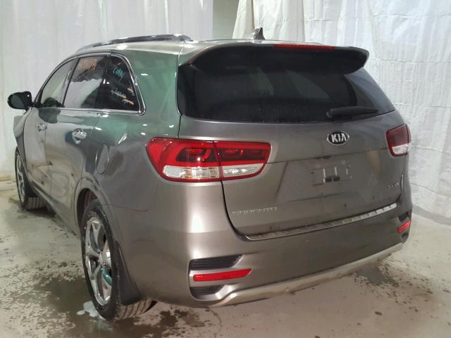 5XYPKDA5XGG086027 - 2016 KIA SORENTO SX GRAY photo 3