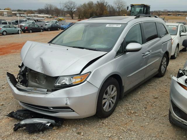 5FNRL5H60EB052807 - 2014 HONDA ODYSSEY EX SILVER photo 2