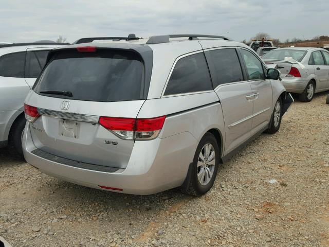 5FNRL5H60EB052807 - 2014 HONDA ODYSSEY EX SILVER photo 4