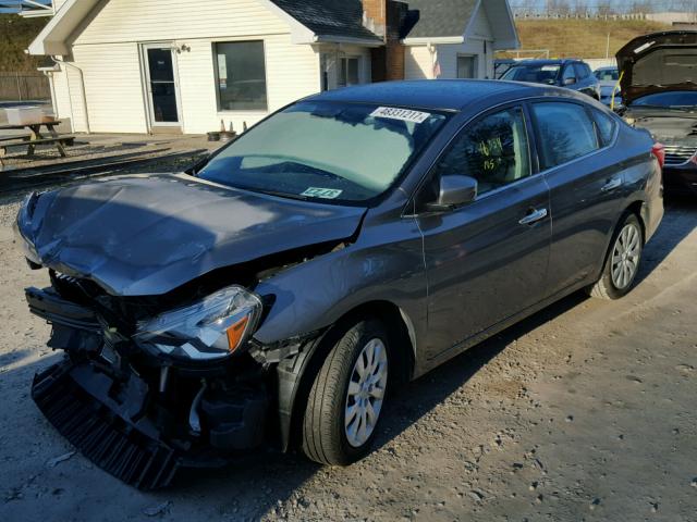 3N1AB7AP5GL674888 - 2016 NISSAN SENTRA S GRAY photo 2