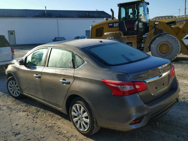 3N1AB7AP5GL674888 - 2016 NISSAN SENTRA S GRAY photo 3