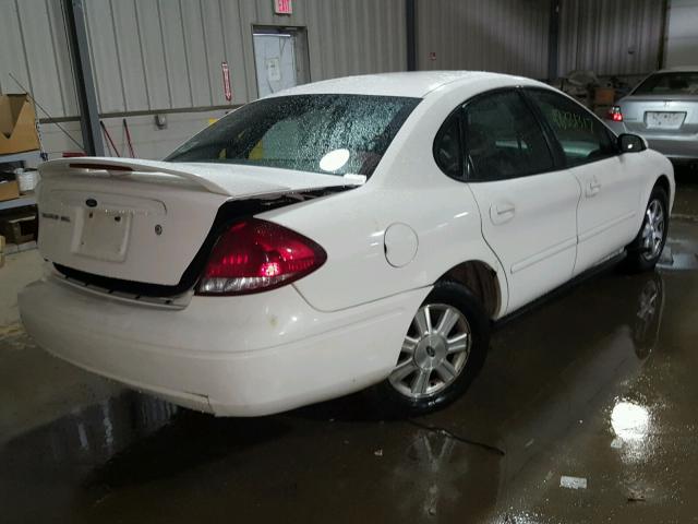 1FAFP56U87A163552 - 2007 FORD TAURUS SEL WHITE photo 4