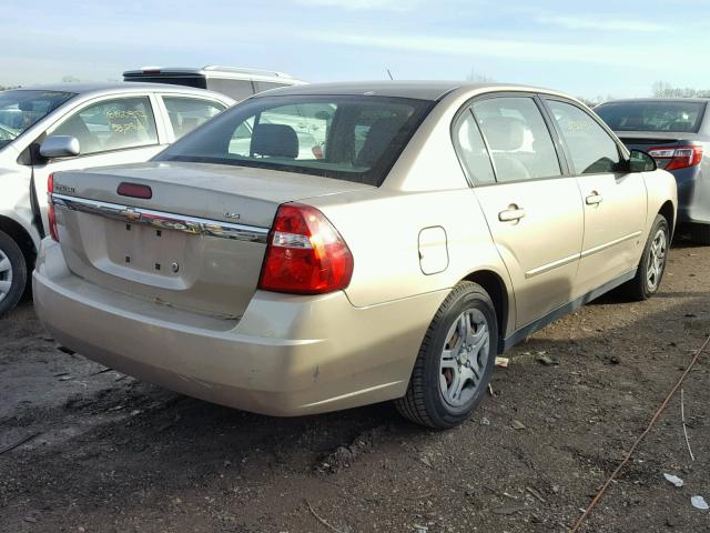 1G1ZS58F27F314773 - 2007 CHEVROLET MALIBU LS GOLD photo 4