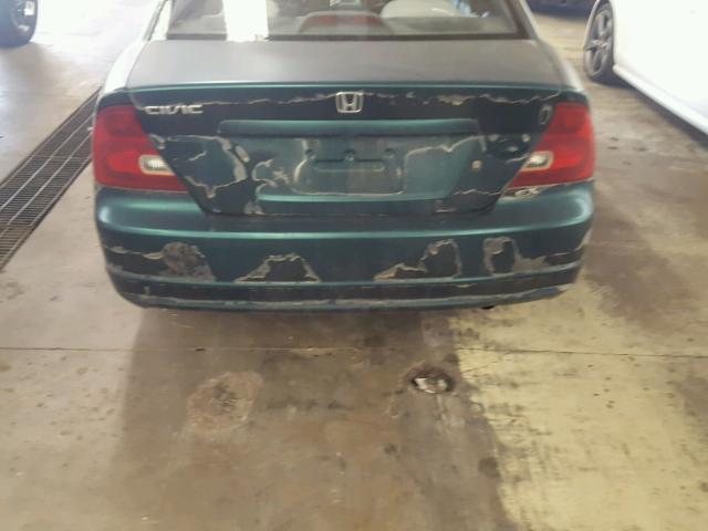 1HGEM22532L003606 - 2002 HONDA CIVIC LX GREEN photo 10