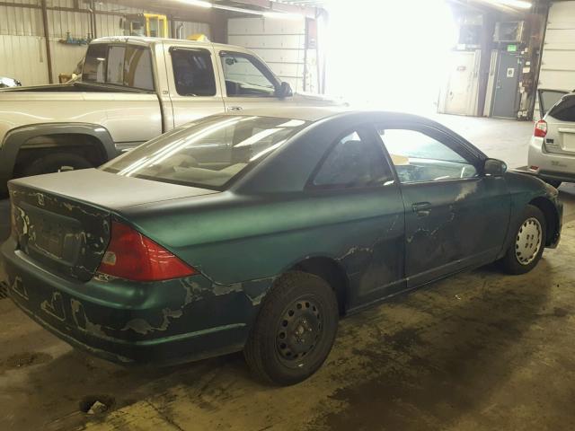 1HGEM22532L003606 - 2002 HONDA CIVIC LX GREEN photo 4