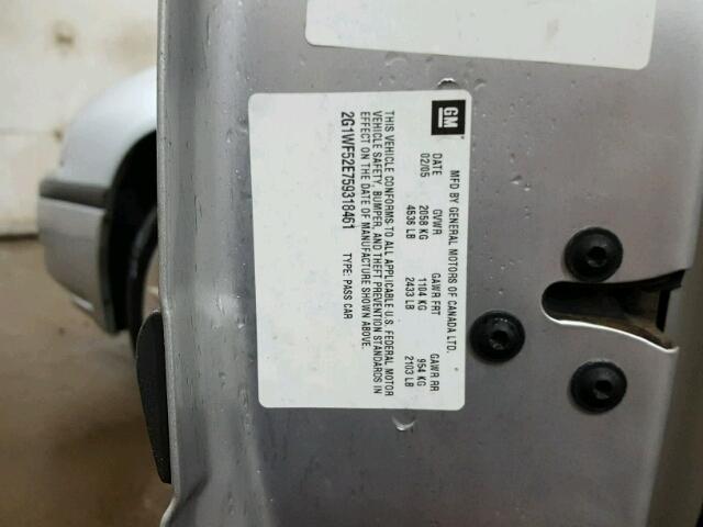 2G1WF52E759318461 - 2005 CHEVROLET IMPALA 银色 照片 10