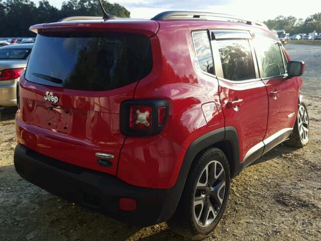 ZACCJABB1HPF83960 - 2017 JEEP RENEGADE L RED photo 4