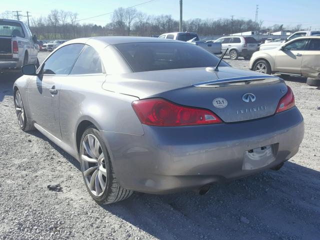 JNKCV66E49M723696 - 2009 INFINITI G37 BASE SILVER photo 3