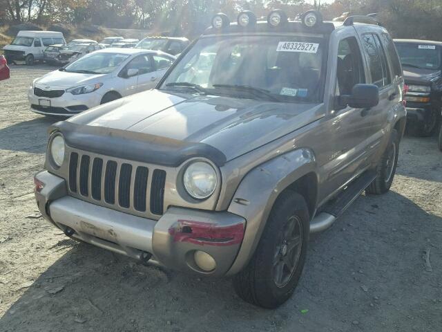 1J4GL38K42W367118 - 2002 JEEP LIBERTY RE TAN photo 2