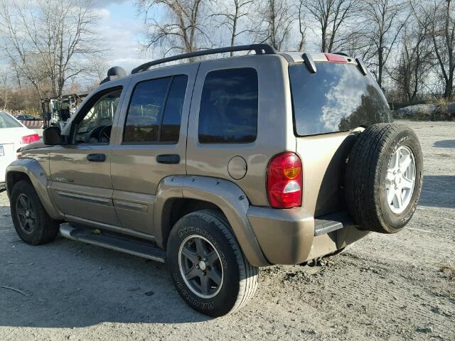 1J4GL38K42W367118 - 2002 JEEP LIBERTY RE TAN photo 3