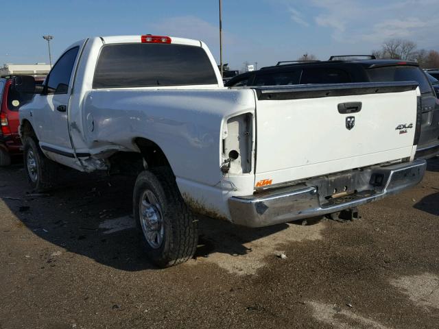 3D7KS26L59G540667 - 2009 DODGE RAM 2500 WHITE photo 3