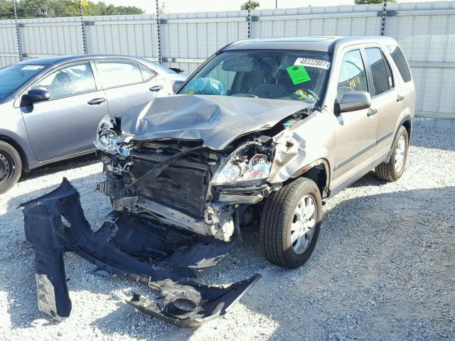 SHSRD78805U326607 - 2005 HONDA CR-V EX ოქროსფერი ფოტო 2