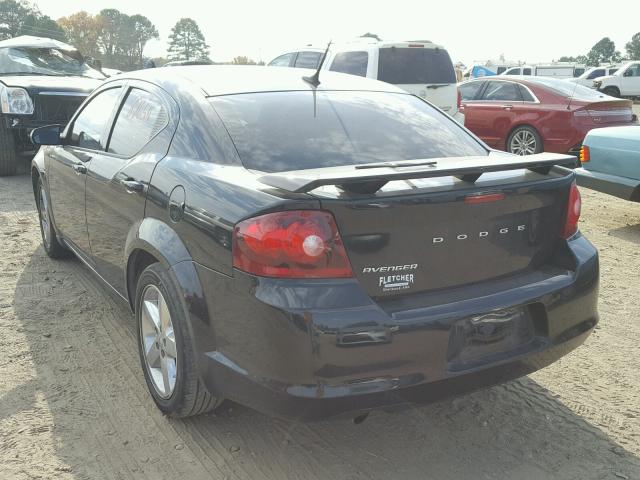 1C3CDZAG4EN129603 - 2014 DODGE AVENGER SE BLACK photo 3