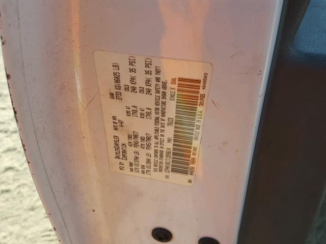 1D7HA16K17J599614 - 2007 DODGE RAM 1500 S WHITE photo 10