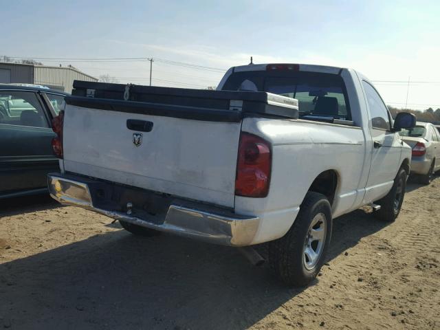 1D7HA16K17J599614 - 2007 DODGE RAM 1500 S WHITE photo 4