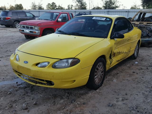 3FAKP1135YR250287 - 2000 FORD ESCORT ZX2 YELLOW photo 2