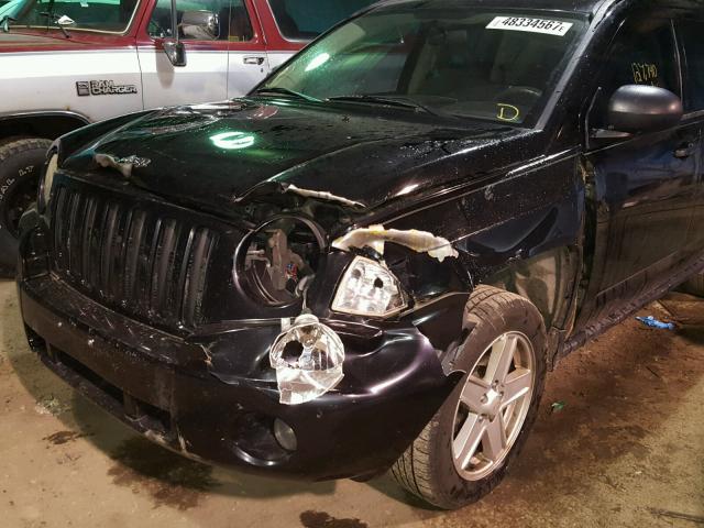 1J8FF47W97D153546 - 2007 JEEP COMPASS BLACK photo 9