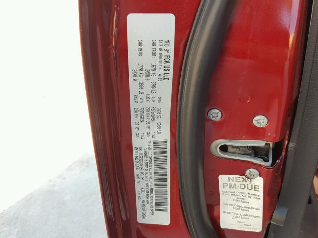 1C6RR6GT4FS691943 - 2015 RAM 1500 SLT RED photo 10