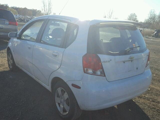 KL1TD66627B717778 - 2007 CHEVROLET AVEO BASE WHITE photo 3